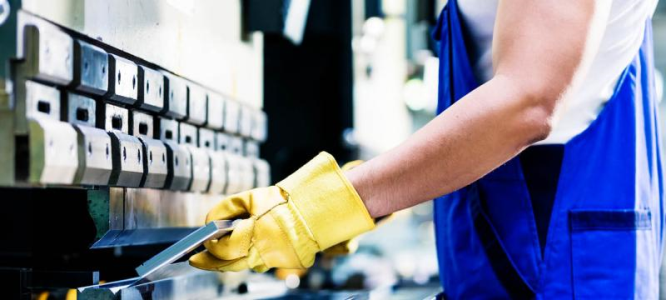 person working at manufacturing plant